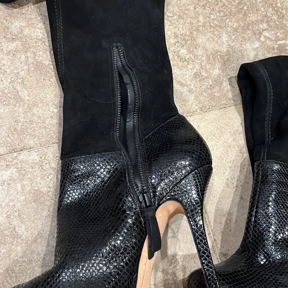 Alice + Olivia Platform Python Over the Knee Boots